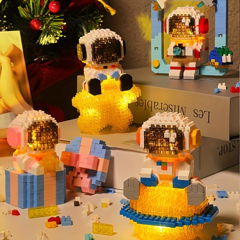 Space Astronaut Model with LED Lighting Building Blocks Toy