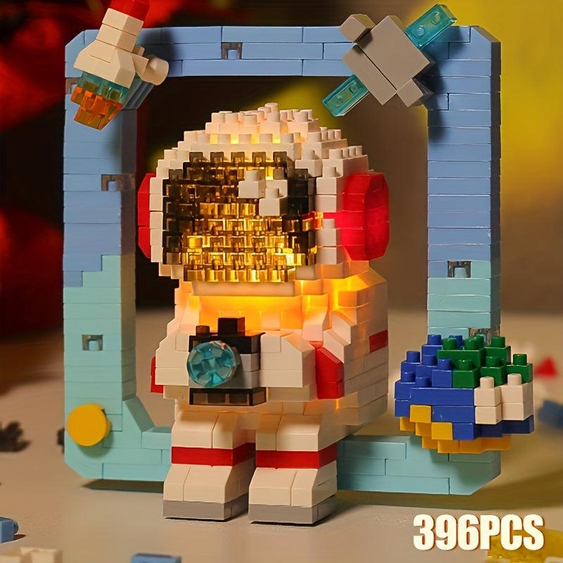 Space Astronaut Model with LED Lighting Building Blocks Toy