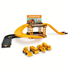 Educational DIY Engineering Parking Lot Track Car Toys