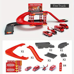 Educational DIY Engineering Parking Lot Track Car Toys