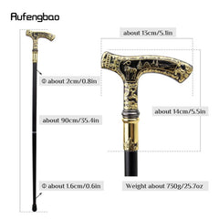 Golden Goat Handle Walking Cane Decorative Gentleman Cosplay Cane