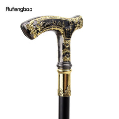 Golden Goat Handle Walking Cane Decorative Gentleman Cosplay Cane