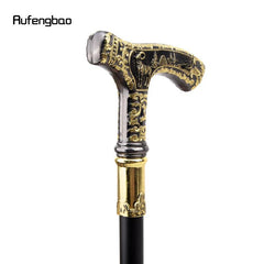 Golden Goat Handle Walking Cane Decorative Gentleman Cosplay Cane