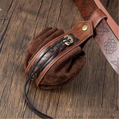 Medieval Viking PU Leather Belt & Pouch Set Halloween Cosplay Costume Props