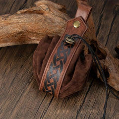 Medieval Viking PU Leather Belt & Pouch Set Halloween Cosplay Costume Props