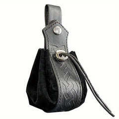 Medieval Viking PU Leather Belt & Pouch Set Halloween Cosplay Costume Props