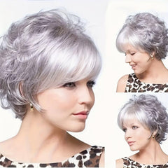 Brown Layered Wig Natural Fluffy Synthetic Hair Replacement Wig