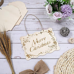 12pcs Unfinished Wood Sign Plates for DIY Crafts