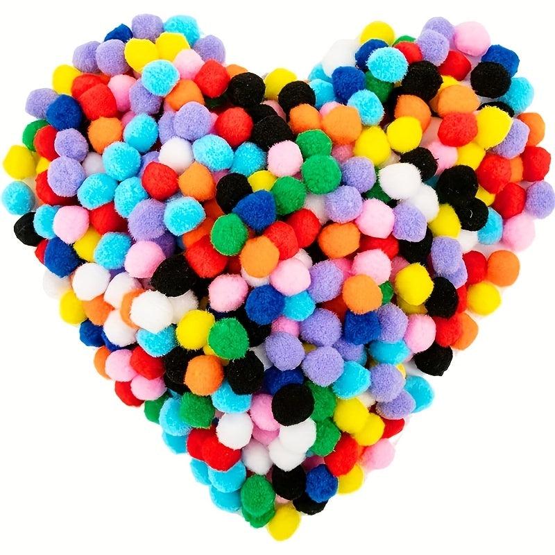 500pcs Plush Balls DIY Art Crafts Decoration Toys Mixed