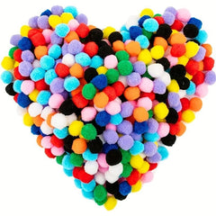 500pcs Plush Balls DIY Art Crafts Decoration Toys Mixed