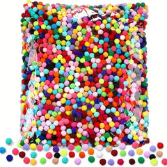 500pcs Plush Balls DIY Art Crafts Decoration Toys Mixed