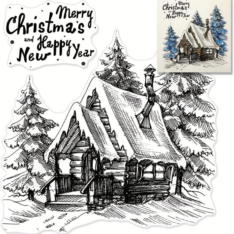 Christmas Transparent Silicone Stamps - Festive Crafting Decor