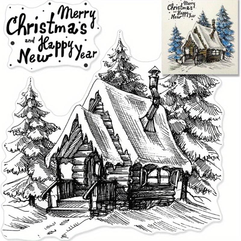 Christmas Transparent Silicone Stamps - Festive Crafting Decor