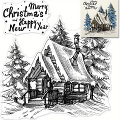 Christmas Transparent Silicone Stamps - Festive Crafting Decor