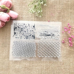 1pc Grid Graffiti DIY Silicone Transparent Stamp