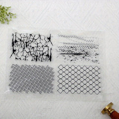 1pc Grid Graffiti DIY Silicone Transparent Stamp