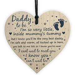Daddy To Be Sign Baby Shower Dad Gift Wood Heart Party Decoration