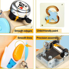 Interactive Cube Toy for Toddlers Sensory Busy Board Educational Music Toy