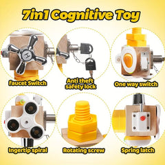 Interactive Cube Toy for Toddlers Sensory Busy Board Educational Music Toy