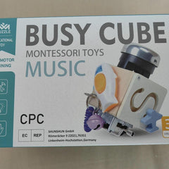Interactive Cube Toy for Toddlers Sensory Busy Board Educational Music Toy