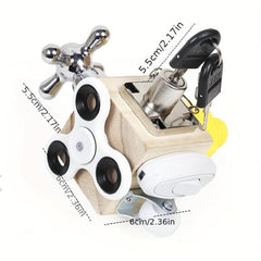 Interactive Cube Toy for Toddlers Sensory Busy Board Educational Music Toy