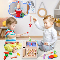 Wooden Montessori Toy Carrot Shape Matching Cognition Puzzle Sensory Toy