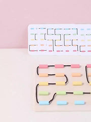 Wooden Rope Threading Game Hand eye Coordination Education Toy