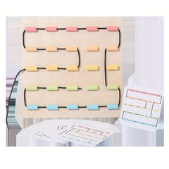 Wooden Rope Threading Game Hand eye Coordination Education Toy