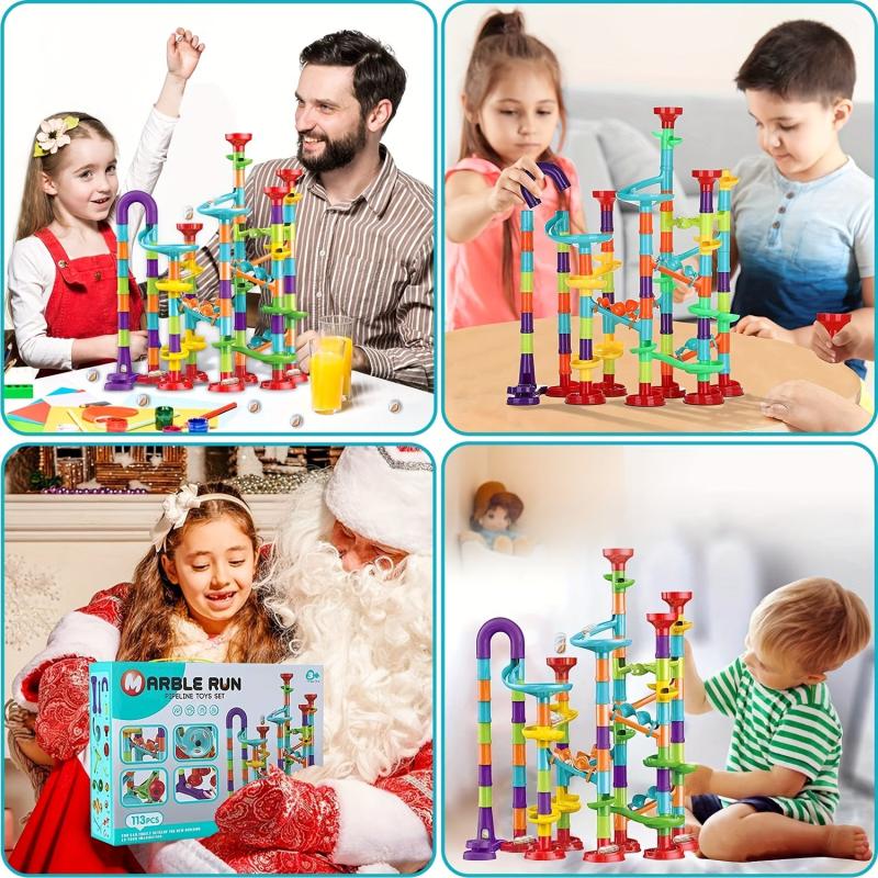 142Pcs Marble Run Track Toys Building Blocks Games Christmas Gift
