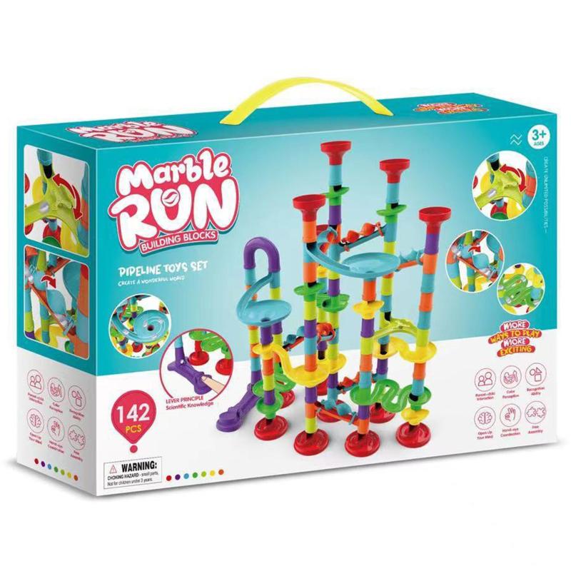 142Pcs Marble Run Track Toys Building Blocks Games Christmas Gift