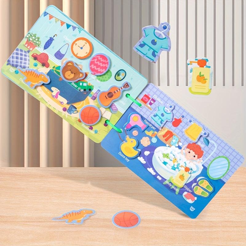 Kids Quiet Book Montessori Toy DIY Cognitive Matching Toy Preschoolers
