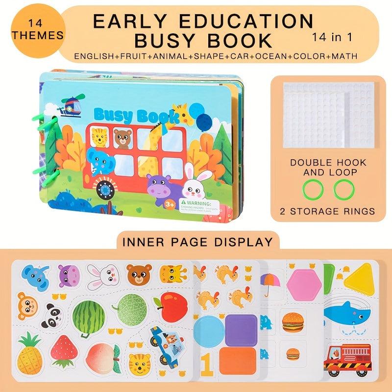 Kids Quiet Book Montessori Toy DIY Cognitive Matching Toy Preschoolers