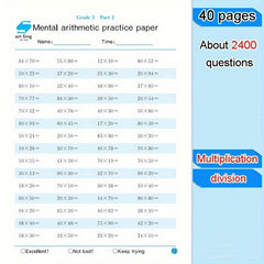 2400 Math Exercises for Improving Arithmetic Skills in English