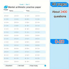 2400 Math Exercises for Improving Arithmetic Skills in English