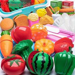 Kids Vegetable and Fruit Cutting Toy Set