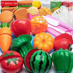Kids Vegetable and Fruit Cutting Toy Set