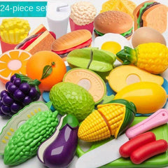 Kids Vegetable and Fruit Cutting Toy Set