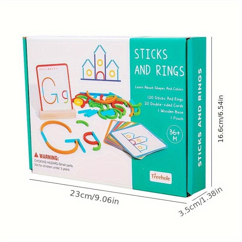 Sticks & Rings Puzzle Matching Toys for Toddlers