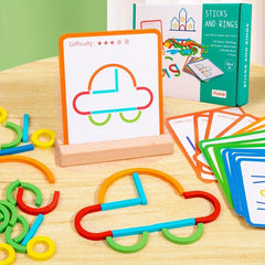 Sticks & Rings Puzzle Matching Toys for Toddlers