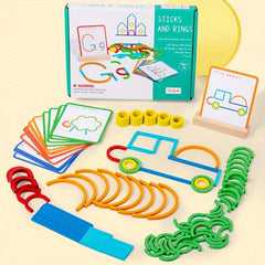 Sticks & Rings Puzzle Matching Toys for Toddlers