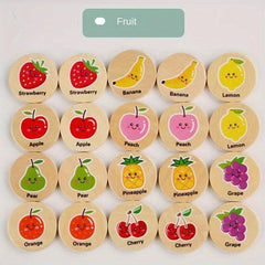 Wooden Puzzle Cartoon Chess Toy for Early Education