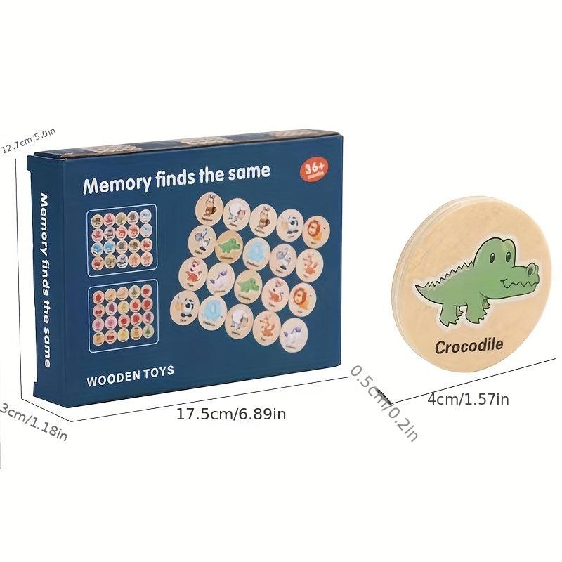 Wooden Puzzle Cartoon Chess Toy for Early Education