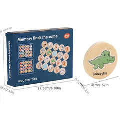 Wooden Puzzle Cartoon Chess Toy for Early Education