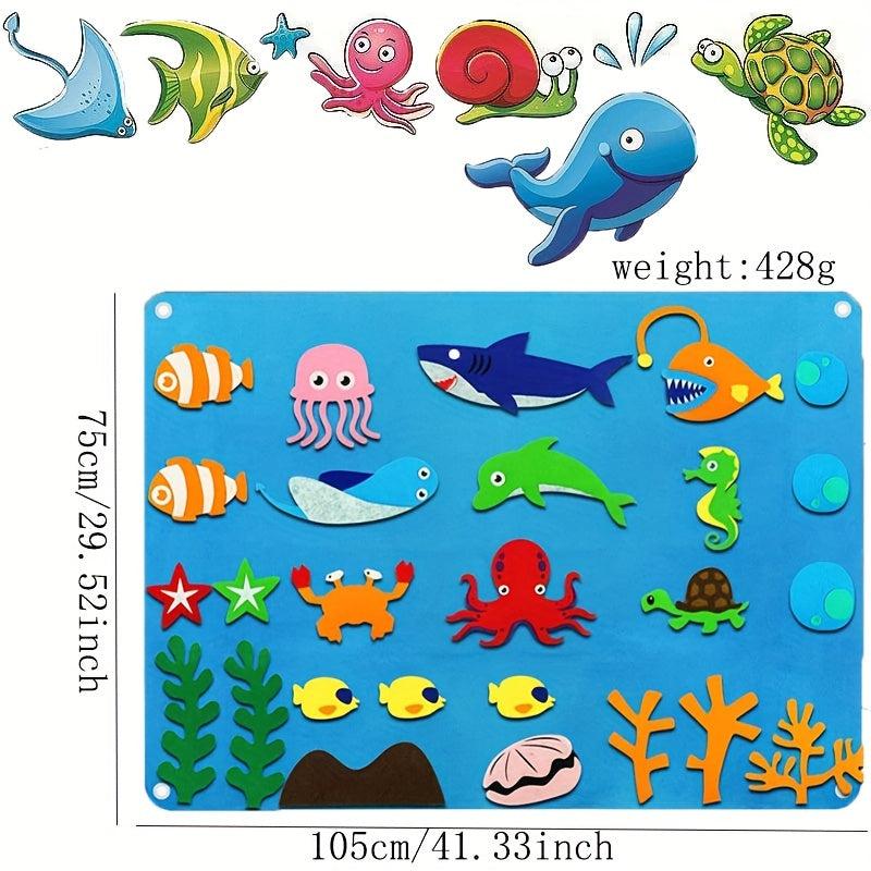 Felt Wall Sticker Children's Toys DIY Pendant Animal Paradise Ocean Farm