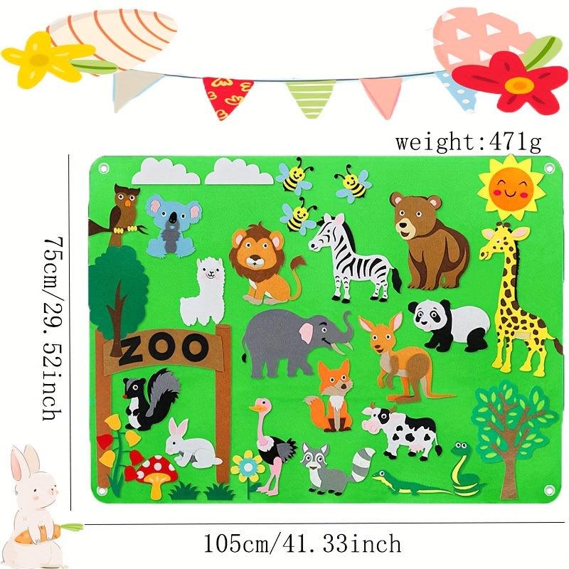 Felt Wall Sticker Children's Toys DIY Pendant Animal Paradise Ocean Farm