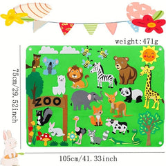 Felt Wall Sticker Children's Toys DIY Pendant Animal Paradise Ocean Farm