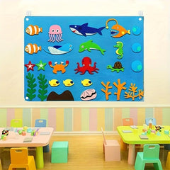 Felt Wall Sticker Children's Toys DIY Pendant Animal Paradise Ocean Farm