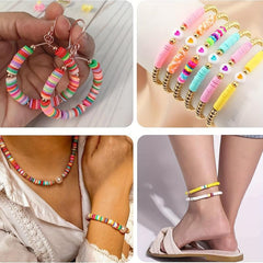 72 Colors Soft Clay Letter Beads Bohemian Jewelry Set DIY Beaded Accessories