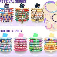 72 Colors Soft Clay Letter Beads Bohemian Jewelry Set DIY Beaded Accessories