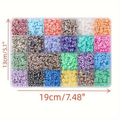 72 Colors Soft Clay Letter Beads Bohemian Jewelry Set DIY Beaded Accessories